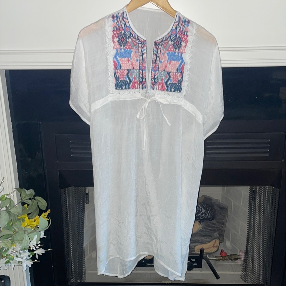 Embroidered Swimsuit Cover Up, women’s Small